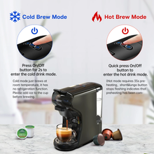 HiBREW H1A Coffee Machine 1450W 19 Bar 4in1 Hot & Cold Multiple Capsule Espresso Cafetera Pod Coffee Maker