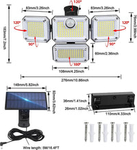3000LM 333 LED Solar Lights Outdoor Waterproof Motion Sensor Security Wall Lamp