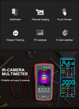 2024 NEW TOOLTOP ET13S 2 In 1 192*192 Thermal Imager Multimeter 10000 Counts 2.8 Inch Touch Screen Electric Circuit Automobile Inspect IR Thermal Camera Multimeter