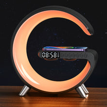 Big G Bluetooth Speaker Wireless Charger Stand Alarm Clock RGB 20 Lights Mode Dimmable Night Light Touch Lamp for Gifts