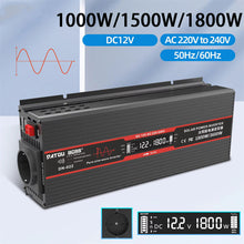 DATOUBOSS Inverter 1500W DC12V-AC230V Pure Sine Wave Converter with LCD Display For RV, Car, Truck