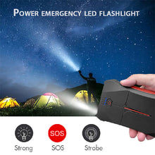 TUERBB J01 Portable Car Emergency Jump Starter Powerbank 13800mAh 51.05wh Peak Current 1200A with LED Flashlight Waterproof