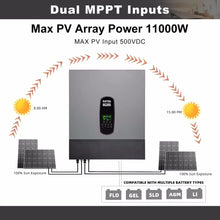 DATOUBOSS 11kW Hybrid Solar Inverter 48V On Grid Support Parallel Integration into Power Supply Battery-Free Operation 150A MPPT