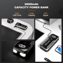POPDEER PD-J01 20000mAh 2500A Car Jump Starter 12V Dual USB Output LCD Display For 8.0 Gas/6.0L Diesel
