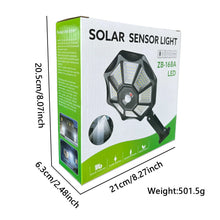 168 LED Solar Outdoor Wall Light with Motion Sensor – Waterproof Security Lighting for Garden, Garage, and Exterior Walls