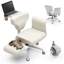 NEWTRAL FREEDOM-X PRO Fabric Waterproof Multi-Posture Cross-Legged Chair with Armrest Transparent Skate Wheels
