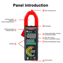 2025 NEW TOOLTOP X6 Digital Clamp Meter 400A High Precision AC Current Measure with Live Wire Recognition NCV Induction Detection Dual VA Color Screen