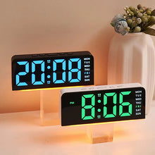 LED Digital Alarm Clock with Dual Alarms, Temperature Display, Mood Light & Adjustable Brightness – USB & Battery Powered Bedside Clock