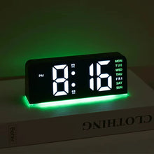 LED Digital Alarm Clock with Dual Alarms, Temperature Display, Mood Light & Adjustable Brightness – USB & Battery Powered Bedside Clock