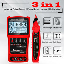 ET628 3in1 Network Cable Tester Visual Fault Locator Digital LCD Analog Search POE Test Cable Pairing Length Wiremap Check Multimeter