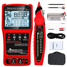 ET628 3in1 Network Cable Tester Visual Fault Locator Digital LCD Analog Search POE Test Cable Pairing Length Wiremap Check Multimeter