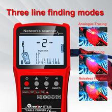 ET628 3in1 Network Cable Tester Visual Fault Locator Digital LCD Analog Search POE Test Cable Pairing Length Wiremap Check Multimeter