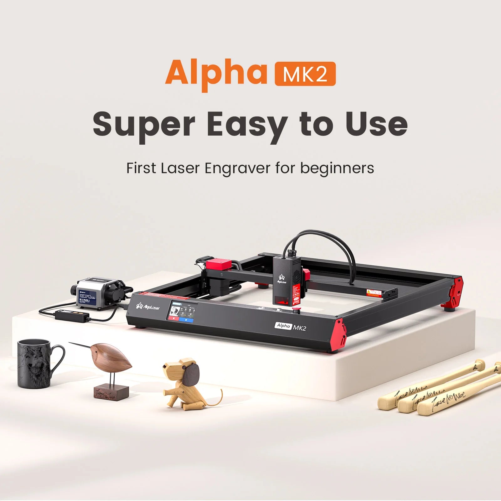 AlgoLaser Alpha MK2 – gyors, pontos 20 wattos lézergravírozó