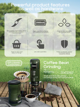 HiBREW G2 3in1 Coffee Grinder, 2000mAh Double Cup, Fruit Mixers Juicers Blender Ice Crusher, for Camping