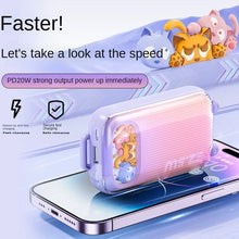 MC502 10000mAh Fast Charging Power Bank 22.5W Output Multiple Ports Cute Design Durable Ideal for Travel