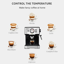 HiBREW H5 1050W Coffee Maker 20 Bar Semi-Auto Cappuccino Espresso Coffee Machine 1.5L Capacity With Temperature Display