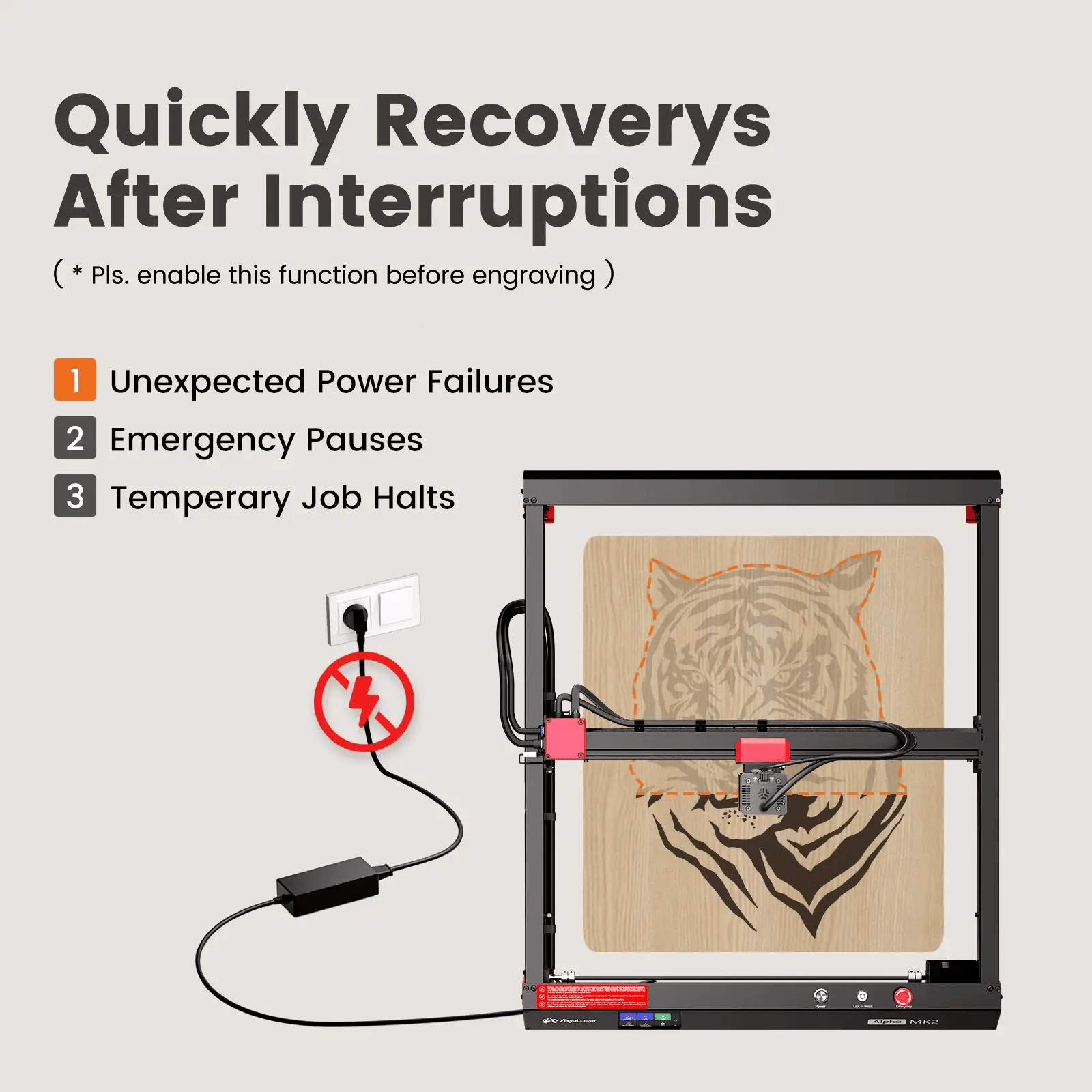 AlgoLaser Alpha MK2 - rychlý, přesný 20W laserový gravírovač 5 AlgoLaser Alpha MK2 - rychlý, přesný 20W laserový gravírovač 4