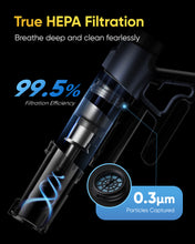 Vactidy V12 Cordless Vacuum Cleaner, 50000Pa Suction, 450W Motor, 2-in-1 Wet Dry Vacuum, LED Display, 150-Min Runtime, 0.5L Dust Bin, Green Light Dust Detection