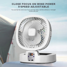 Solar Fan Portable Wireless Fold Rechargeable with Control and Lighting Power Bank Low Noise Ventilador Desktop Outdoor Camping