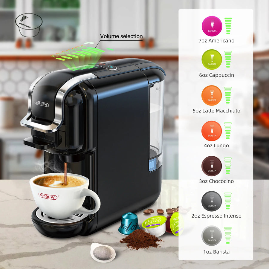 HiBREW 5-in-1 capsule koffiezetapparaat H2B (wit