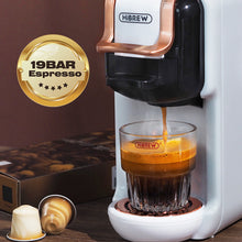 HiBREW H2B 19Bar 5 in 1 Multiple Capsule Coffee Machine Hot/Cold DG Cappuccino Nes Small Capsule ESE Pod Ground Coffee Cafeteria