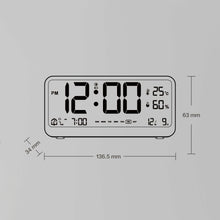 Multifunctional Electronic LCD Alarm Clock With Calendar Time Humidity Temperature Display Adjustable Backlight Battery Powered