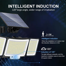 328 LED 3-Head Motion Sensor Outdoor Solar Light With 3 Modes IP65 Waterproof Remote Control