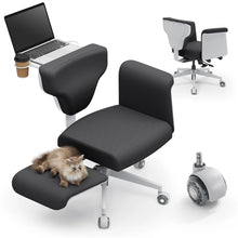 NEWTRAL FREEDOM-X PRO Fabric Waterproof Multi-Posture Cross-Legged Chair with Armrest Transparent Skate Wheels