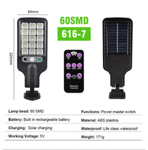 Outdoor LED Solar Street Light with 3 Modes Motion Sensor Wall Light IP65 Waterproof Remote Control