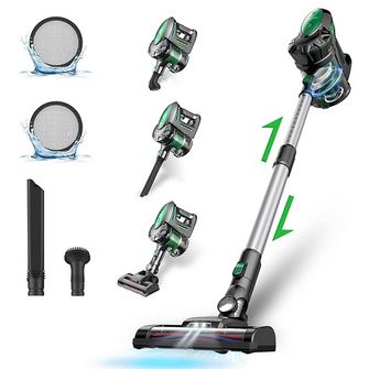 Vactidy Blitz V8 Cordless Vacuum Cleaner with Detachable Battery, 20KPa Suction Hardwood Floor Vacuum Up to 45min Runtime, 6-in-1 Lightweight Vacuum