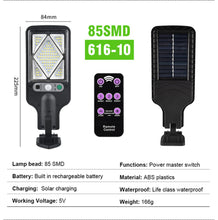 Outdoor LED Solar Street Light with 3 Modes Motion Sensor Wall Light IP65 Waterproof Remote Control