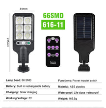 Outdoor LED Solar Street Light with 3 Modes Motion Sensor Wall Light IP65 Waterproof Remote Control