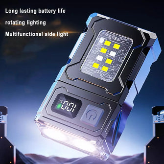 LED Flashlight Strong Charging Portable Cap Light Outdoor Special Working Light, hands-free use 180-degree adjustable angle