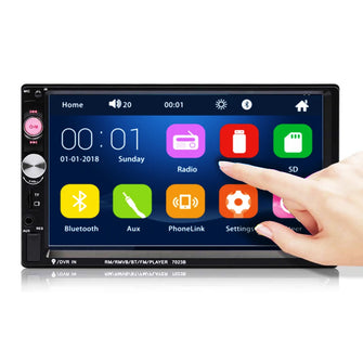 7023B 7 Inch 2 DIN Car MP5 Player Stereo Radio FM USB AUX HD bluetooth Touch Screen Support Rear Camera