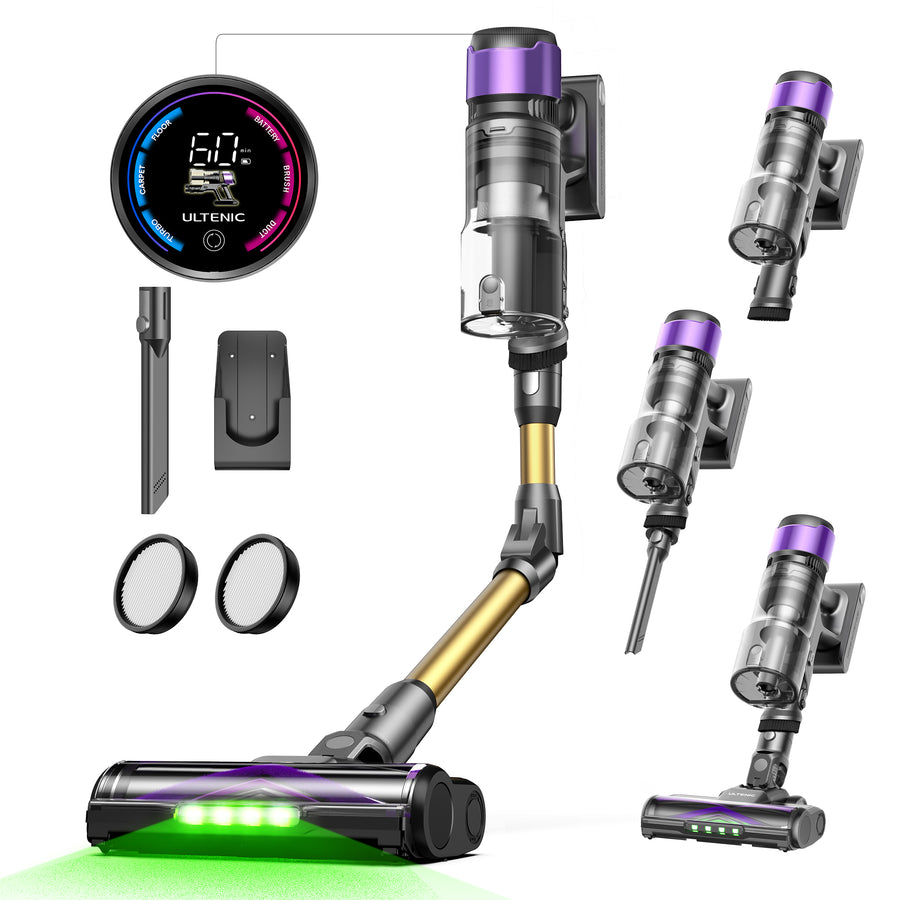 Ultenic U20 akkus porszívó - 55 kPa erős szívóerő, gubancmentes állatszőr-tisztítás, 60 perc hosszú üzemidő, 60 dB csendes működés, önállóan álló kialakítás