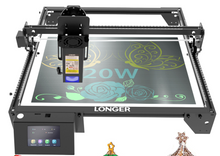 LONGER RAY5 20W Laser Engraver Cutter, Fixed Focus, 0.08*0.1mm Laser Spot, Color Touchscreen, 32-Bit Chipset, Support APP Connection, Working Area 375*375mm