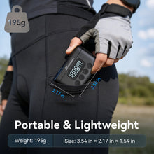 POPDEER P-T01 Mini Electric Bike Pump - 150PSI Portable Air Compressor, Presta/Schrader Valve Compatible, 1000mAh Battery, LCD Display & LED Light for Bicycle, Motorcycle, Ball