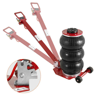 Air Jack 3 Ton/6600 lbs / 5 Ton/11000 lbs Air Bag Jack with Six Steel Pipes 15.75 inch/400 mm / 18.5 inch/470 mm Lift up Fast Lifting Pneumatic Jack with Adjustable Long Handle for Cars Garages Repair