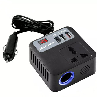 [EU Direct] DATOUBOSS MFB02 Car Inverter 150W DC 12V to 220V AC 50Hz with LED Display Sockets Power Inverter Adaptor Fast Charging for Vehicles