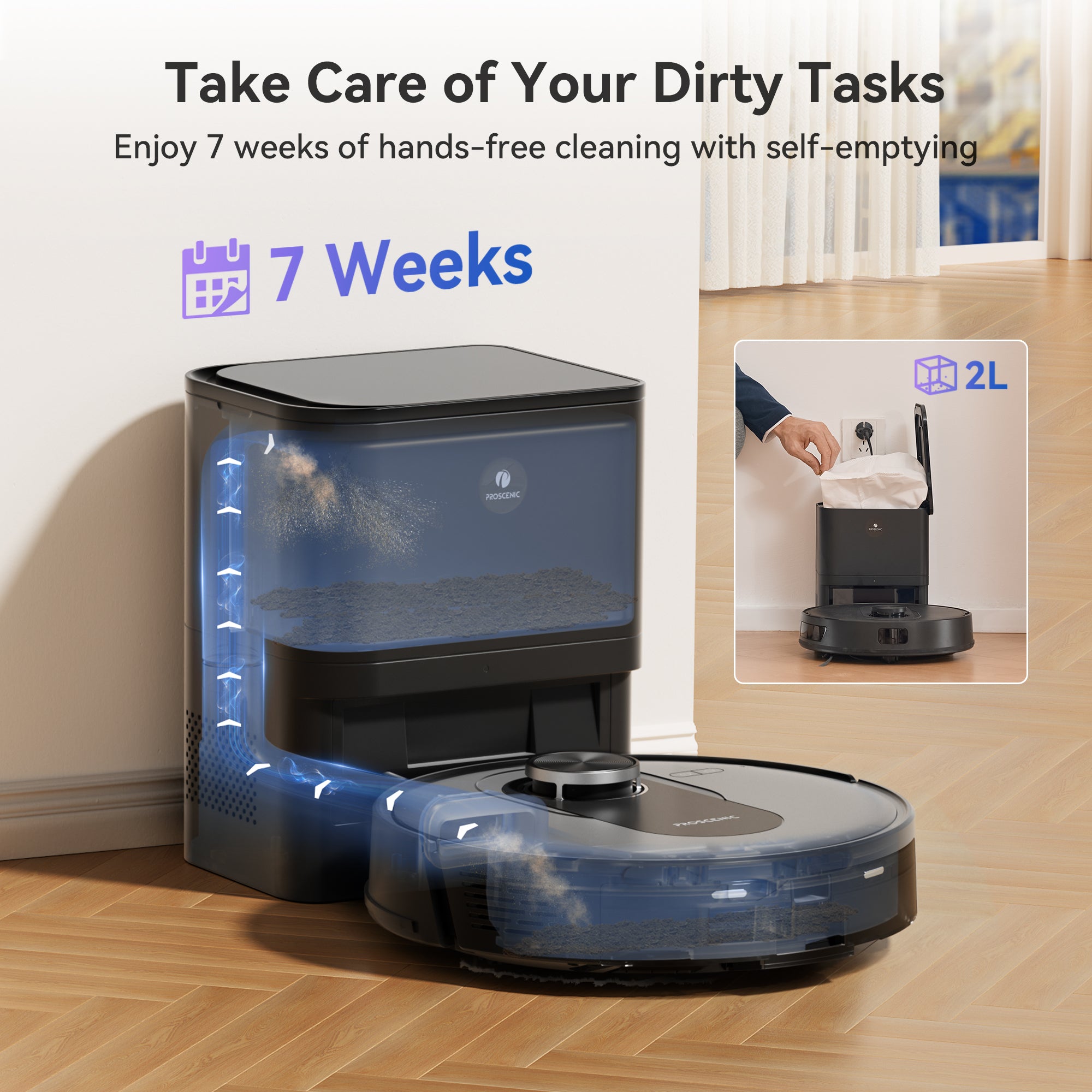 Proscenic Q8 Max - нов самоизпразващ се робот в гамата на производителя 2 Proscenic Q8 Max - нов самоизпразващ се робот в гамата на производителя 1