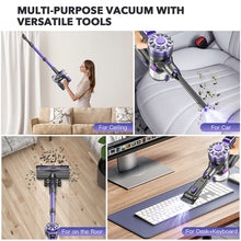 Teendow V07 Cordless Vacuum Cleaner, 12KPa Strong Suction, 30min Runtime, 2200mAh Battery, 0.9L Dust Cup, 5-Stage Filtration, Wall-Mounted, Ideal for Hard Floors & Carpets