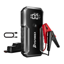 POPDEER PD-J01 20000mAh 2500A Car Jump Starter 12V Dual USB Output LCD Display For 8.0 Gas/6.0L Diesel