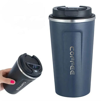 Smart LED Display Stainless Steel Thermos Bottle for Coffee 380ml/510ml Eco-Friendly Versatile Thermal Cup for Business/Travel with Real-Time Temperature Reading