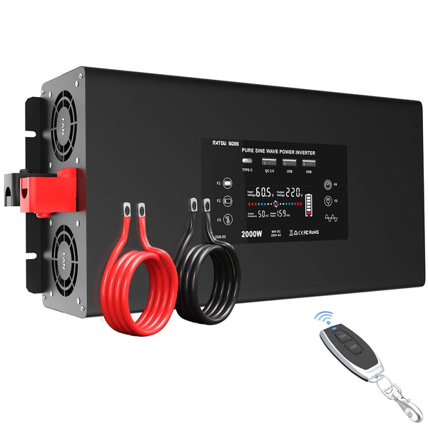 Inverter Puro Seno D'onda Green Cell 2000W – Da 24V DC A 230V AC Con Porta USB