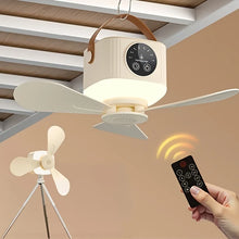 2 in 1 Portable Fan Camping Light 3600mAh Rechargeable Outdoor Camping Tent Fan New Remote Control Household Ceiling Fan Lighting