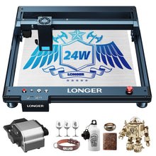 Longer Laser B1 20W Laser Engraver Cutter, 4-core Laser Head, 22-24W Output Power, 450 x 440mm Engraving Area