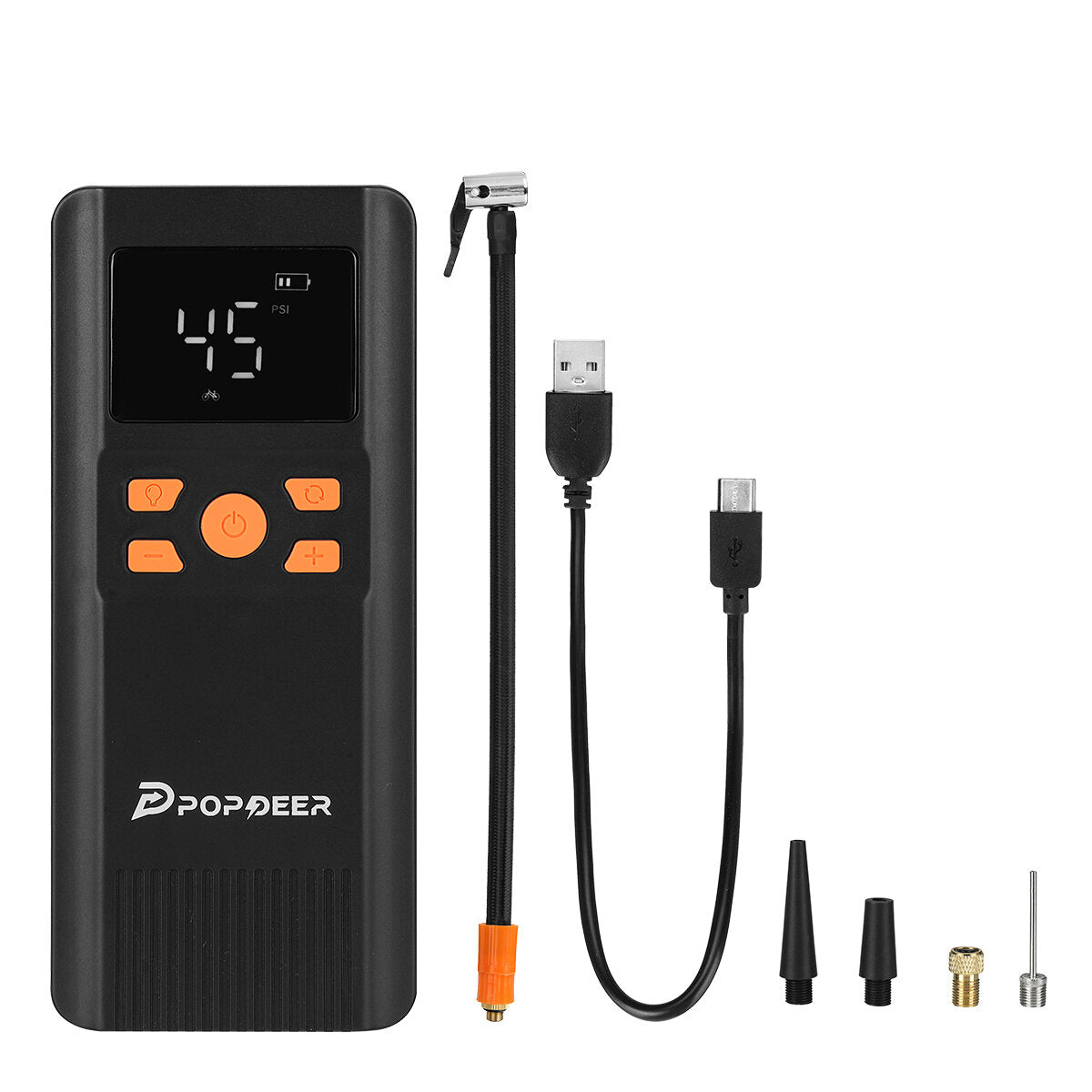 POPDEER PD-AP1 6000mAh 22.2Wh Wireless Car Air Compressor 12V 150PSI Portable Car Tire Inflator