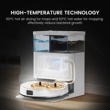 Teendow D63S ULTRA Robot Vacuum and Mop,10000Pa Suction, Super Suction, Edge Cleaning, Auto Mop Wash & Dry, Self-Emptying