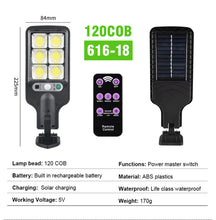 Outdoor LED Solar Street Light with 3 Modes Motion Sensor Wall Light IP65 Waterproof Remote Control