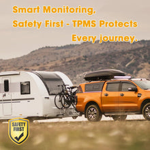 Tire Pressure Monitoring System Solar Powered TPMS for RV and Trailers TPMS with LCD Display 4 Sensors Real-Time Pressure And Temperature Monitoring